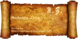 Medvegy Zita névjegykártya