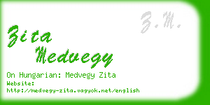zita medvegy business card